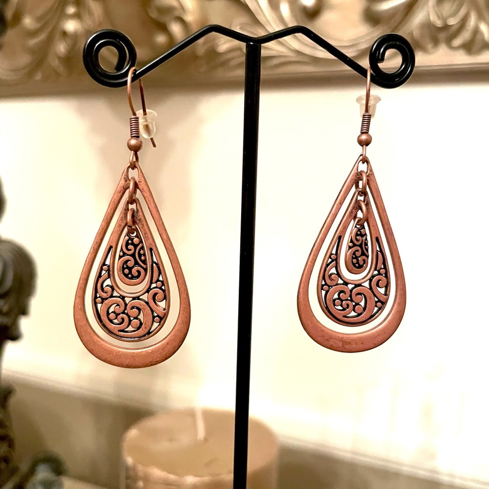 Copper✨Drop Earrings - Picture 2 of 3